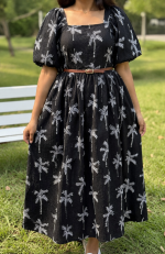 Black Tropical Midi