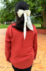 Maroon Linen Top