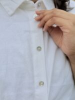 Linen- Cotton Boxy Shirt (White) - Image 6